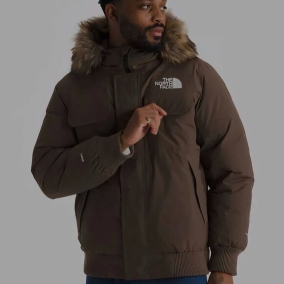 North Face McMurdo Bomber 600 Down Insulated Winter Coat Coal Brown Men's 2XL